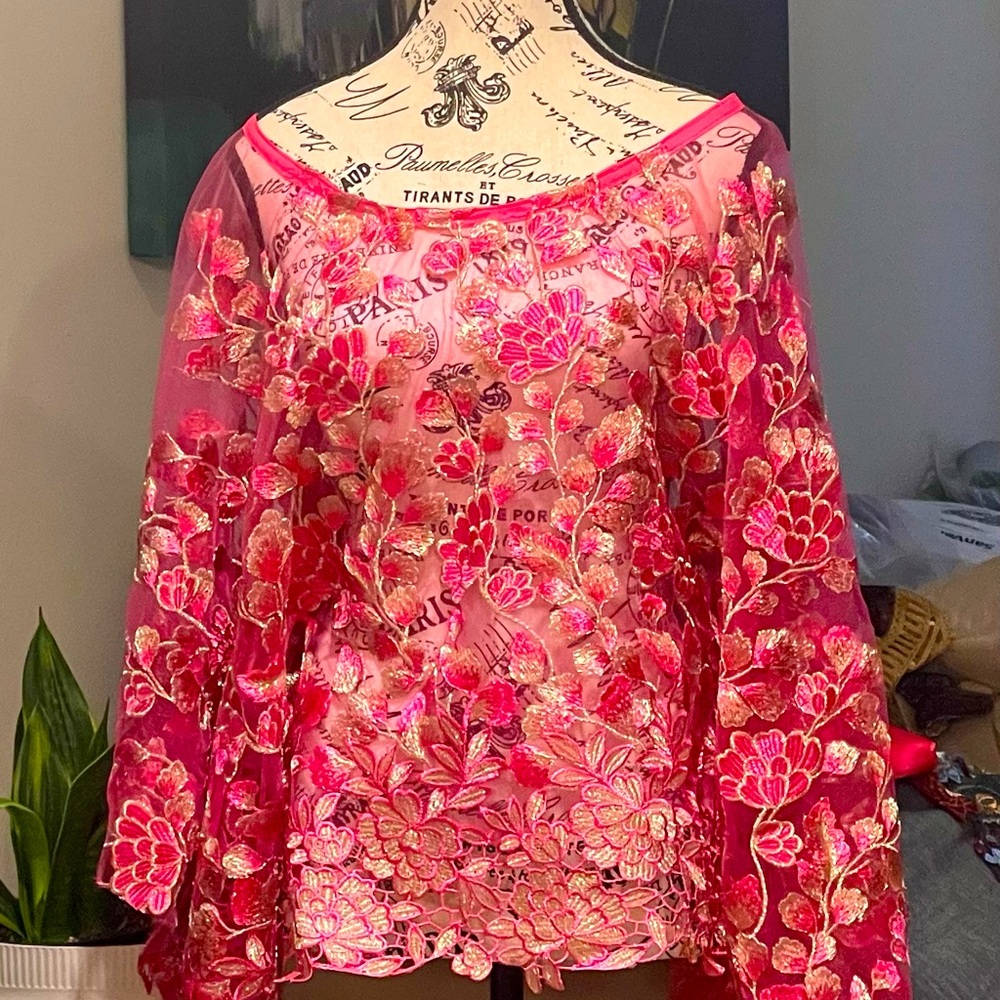 Hand sewn kaftan top. One size (Small to Large)